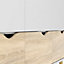 Ebru Contemporary White oak effect 3 Drawer Triple Wardrobe (H)2001mm (W)1472mm (D)581mm