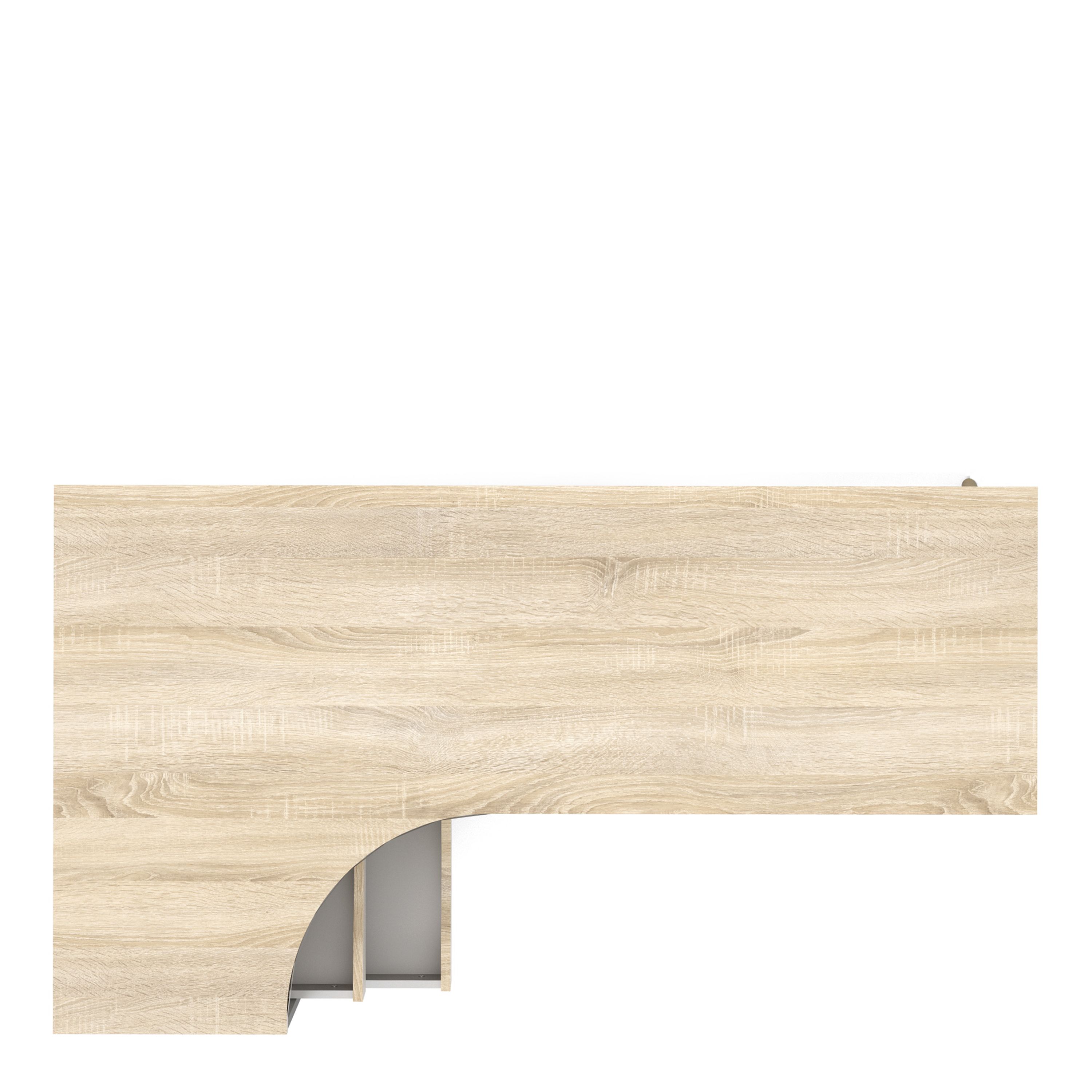 Ebru Matt white oak effect 2 drawer Desk (H)758mm (W)1451mm (D)810mm