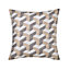 Eclat Beige & grey Geometric Indoor Cushion (L)45cm x (W)45cm