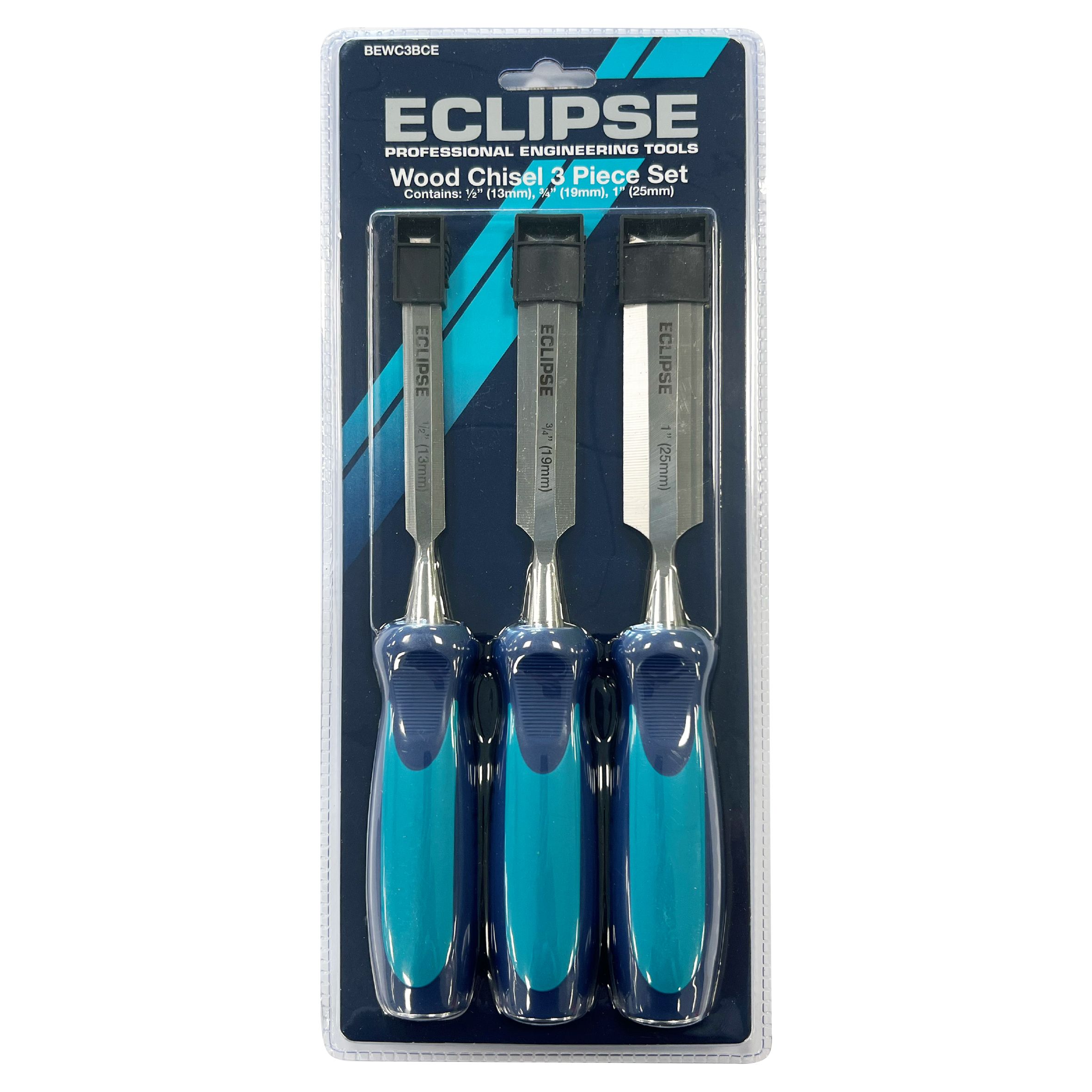 Eclipse Professional Tools Bevel edge Wood chisels set (3 piece) - BEWC3BCE