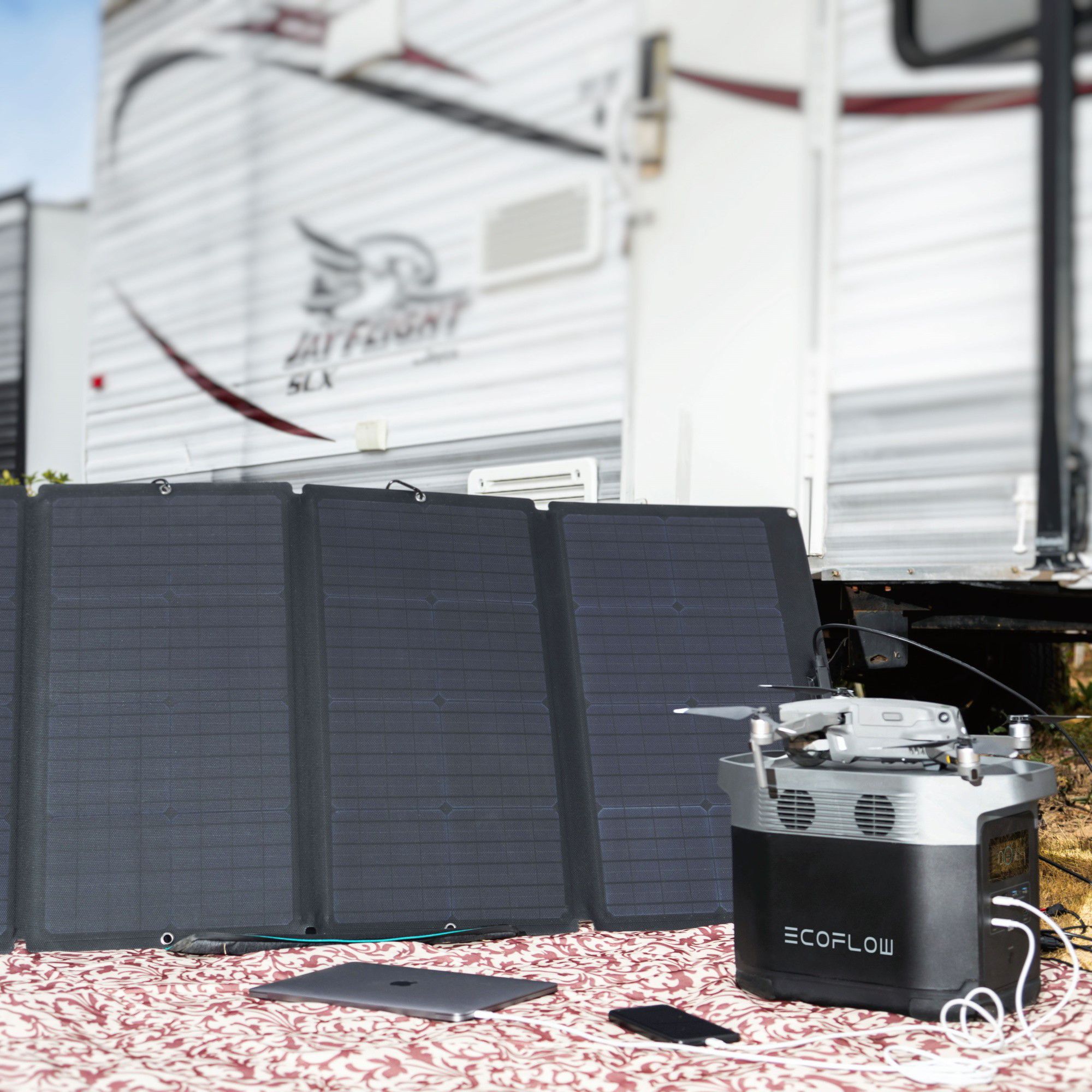 EcoFlow EFSOLAR160W Portable Black Solar panel