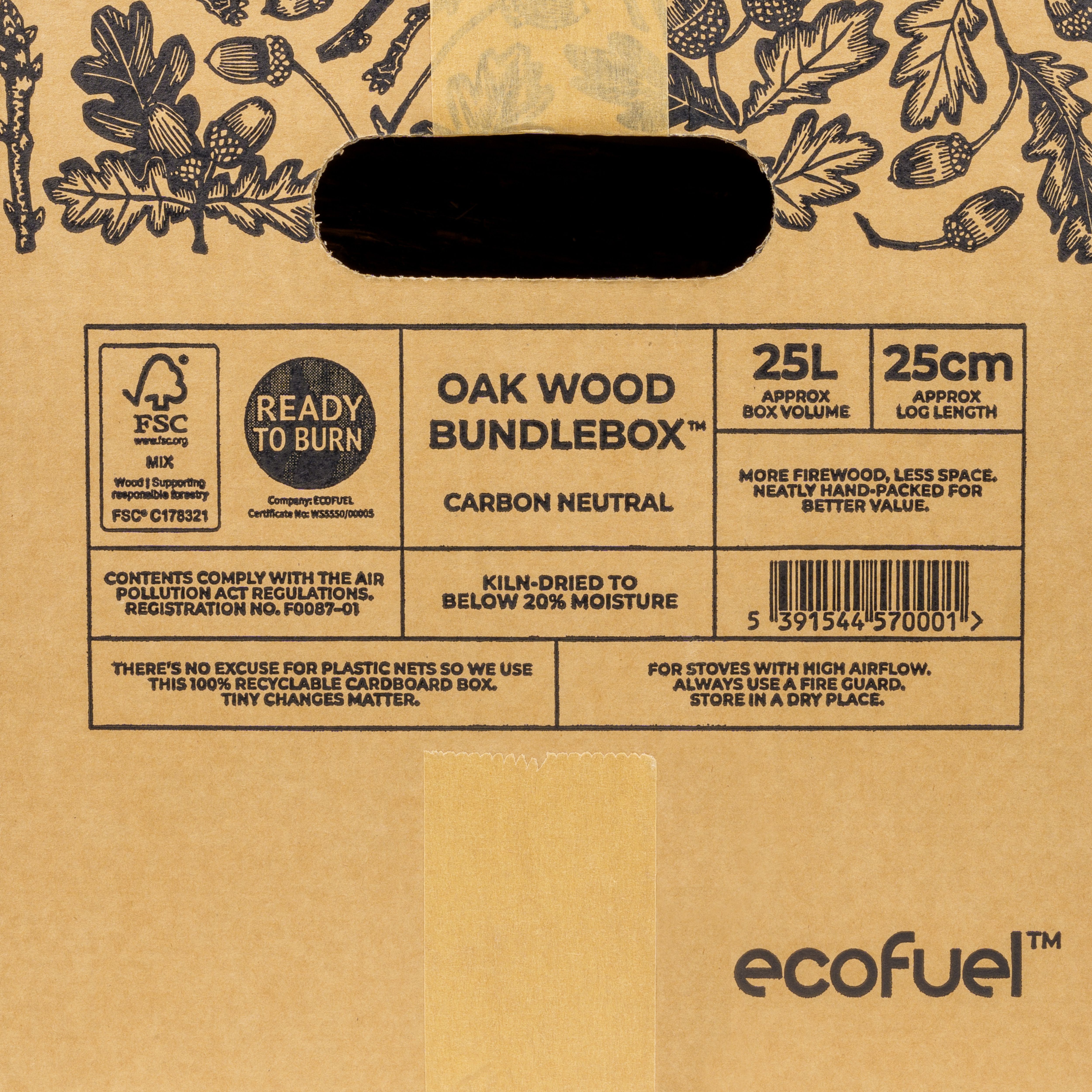 ECOFUEL™ Bundlebox Hardwood Kiln dried European oak Firewood
