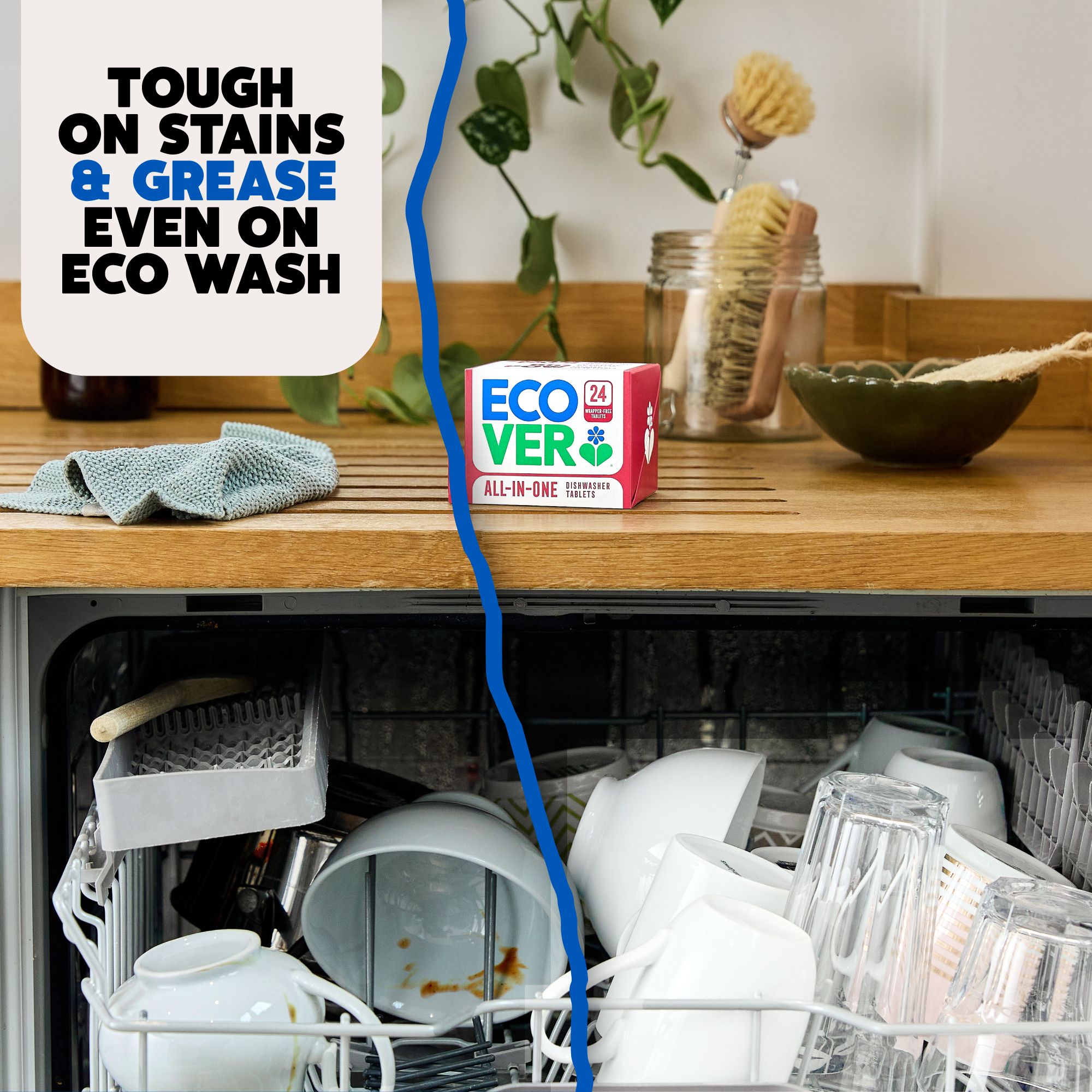 Ecover All-in-One Mandarin & lemongrass Dishwasher tablets, 1.26kg