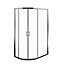 Edge 6 Left-handed Offset quadrant Shower Enclosure & tray - Double sliding doors (H)190cm (W)120cm (D)80cm