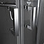 Edge 6 Left-handed Offset quadrant Shower Enclosure & tray - Double sliding doors (H)190cm (W)120cm (D)80cm