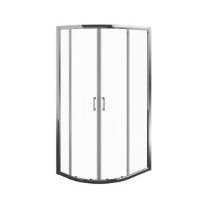 Edge 6 Left-handed Offset quadrant Shower Enclosure & tray with Double sliding doors (W)1000mm (D)800mm