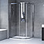 Edge 6 Right-handed Offset quadrant Shower Enclosure & tray - Double sliding doors (H)190cm (W)120cm (D)80cm
