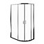 Edge 8 Right-handed Offset quadrant Shower Enclosure & tray - Double sliding doors (H)200cm (W)120cm (D)80cm
