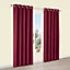 Edlyn Red Plain Blackout Eyelet Curtains (W)167cm (L)228cm, Pair