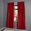 Edlyn Red Plain Blackout Pencil pleat Curtains (W)167cm (L)183cm, Pair
