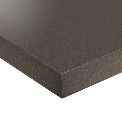 Edurus Zinc effect Black Worktop edging tape, (L)3m (W)45mm