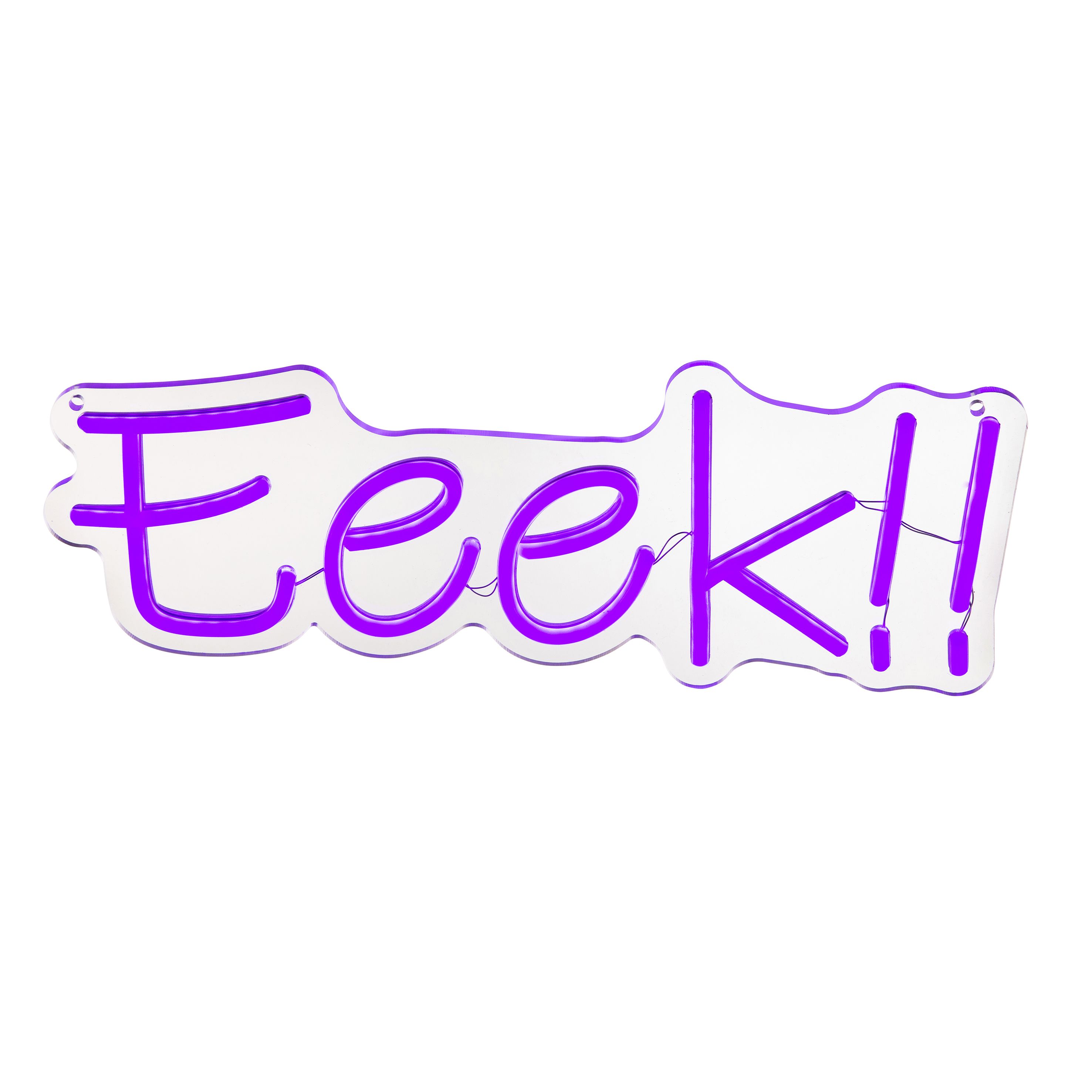 Eeek Neon Purple Plug-in LED Wall light