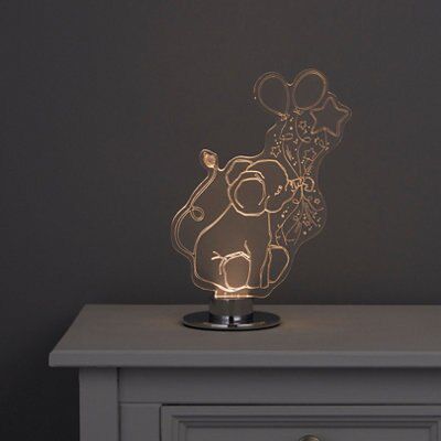 Effalump Elephant Matt Chrome effect Table lamp