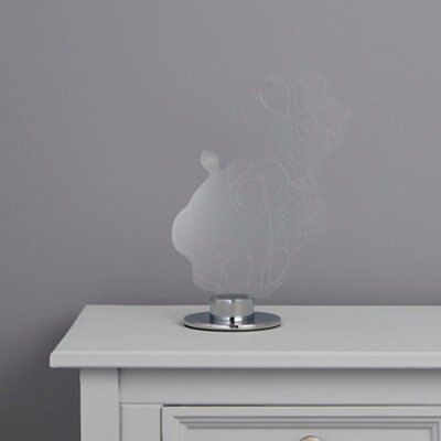 Effalump Elephant Matt Chrome effect Table lamp