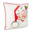 Eirine Santa appliqué White & red Cushion