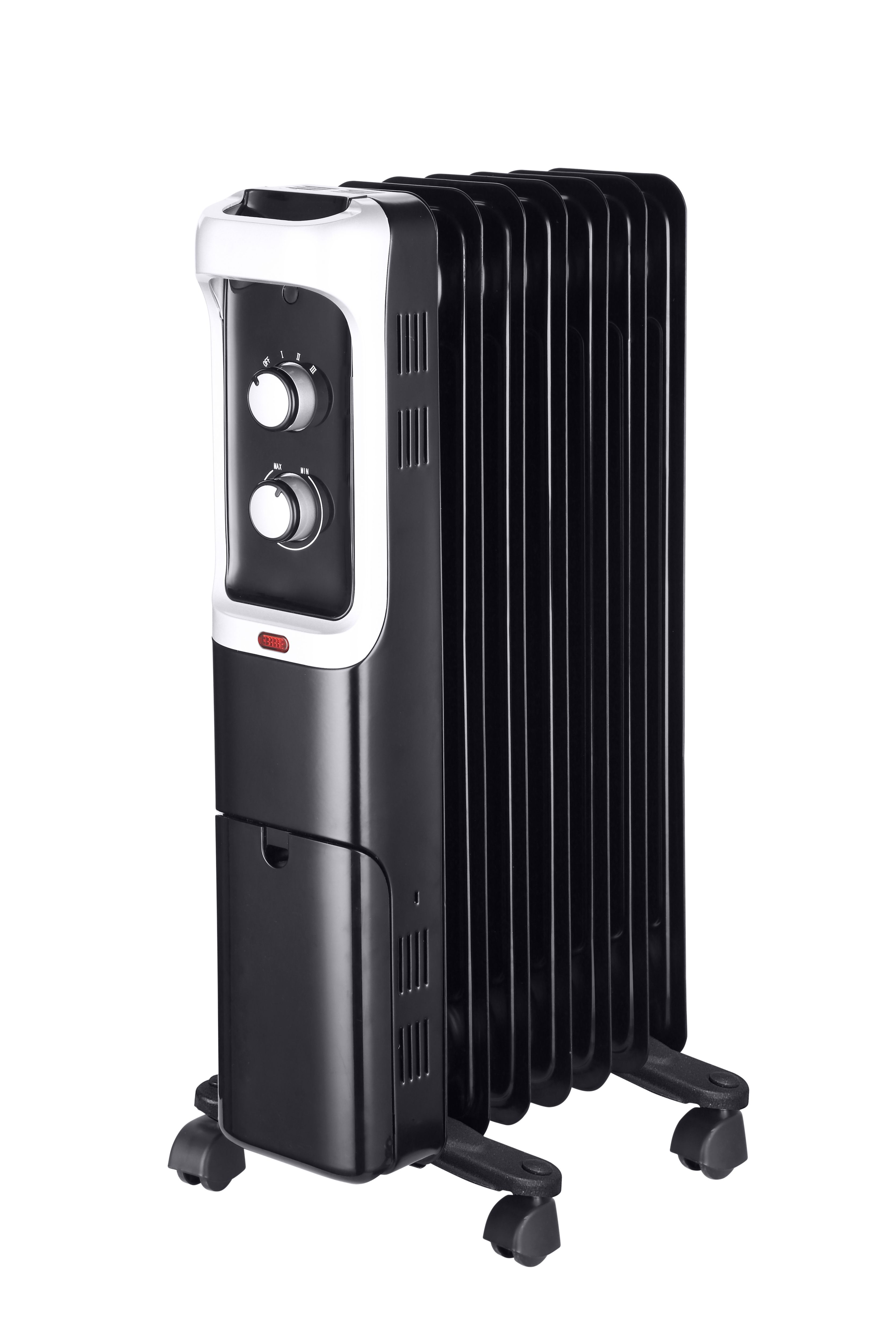 Electric 1500W Black Oil-filled radiator | DIY at B&Q