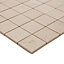 Elegance Beige Gloss Marble effect Ceramic Mosaic tile, (L)300mm (W)300mm