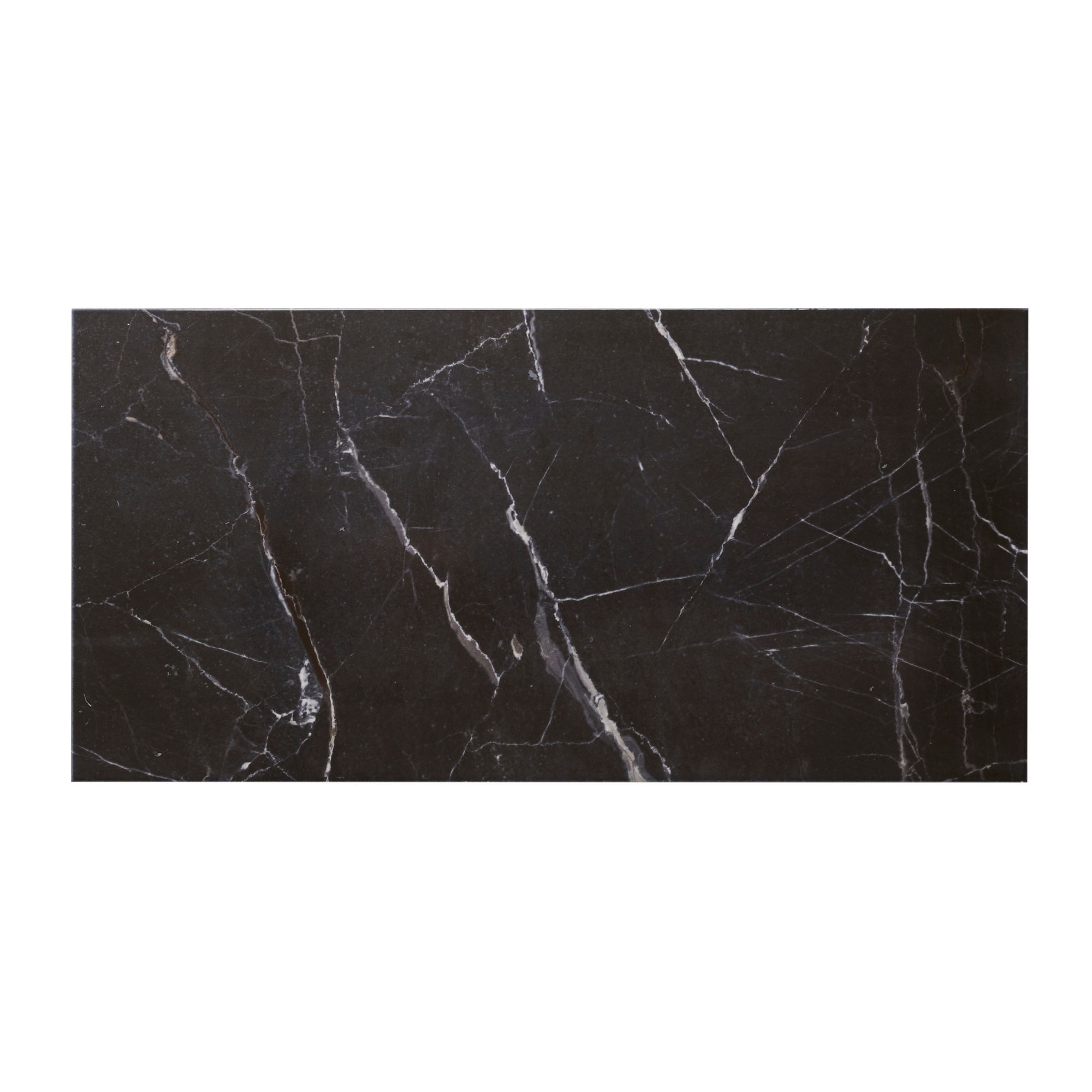 Elegance Black Plain Ceramic Floor Tile Sample
