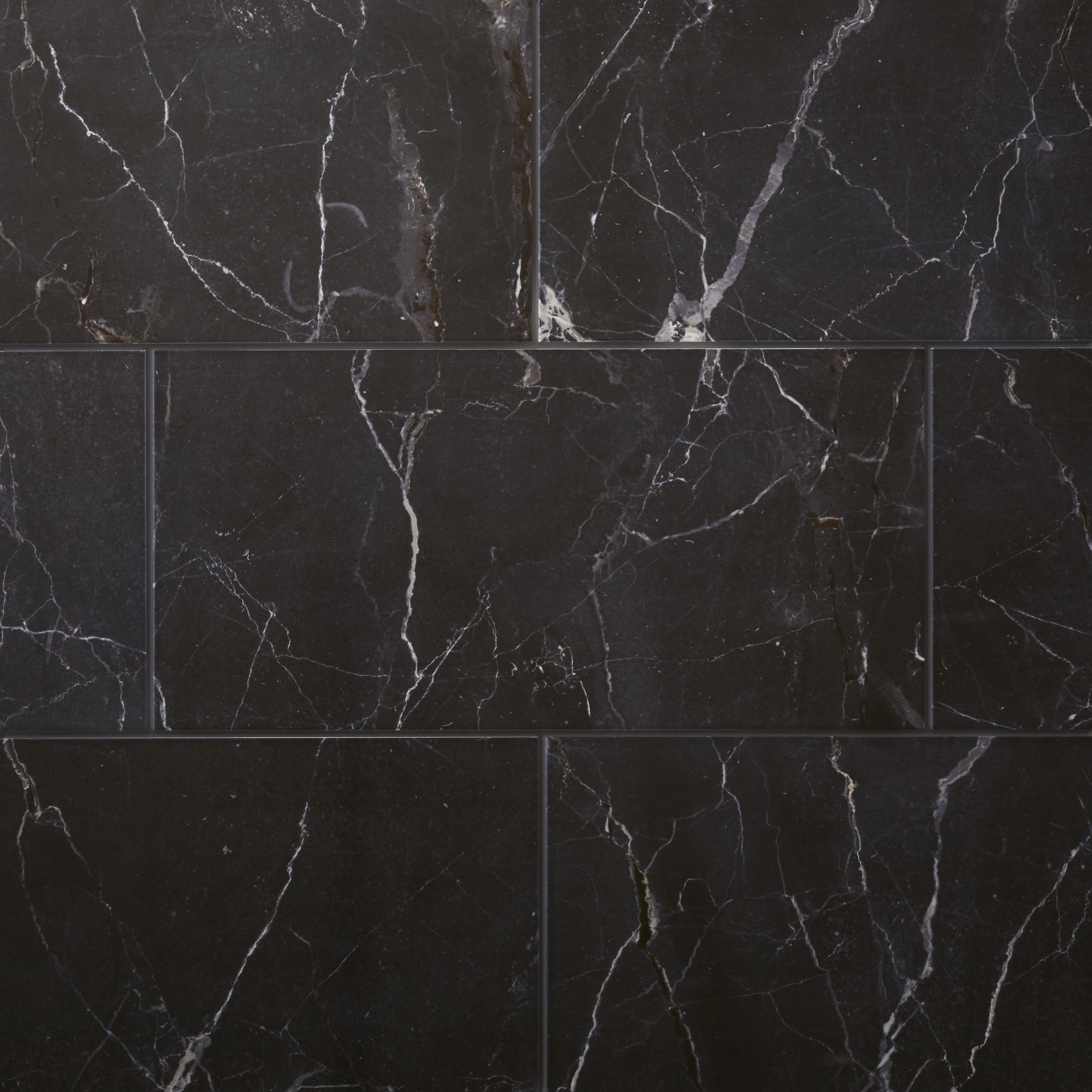 Elegance Black Plain Ceramic Floor Tile Sample - 3