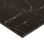 Elegance Black Gloss Marble effect Ceramic Wall & floor Tile, Pack of 7, (L)600mm (W)300mm