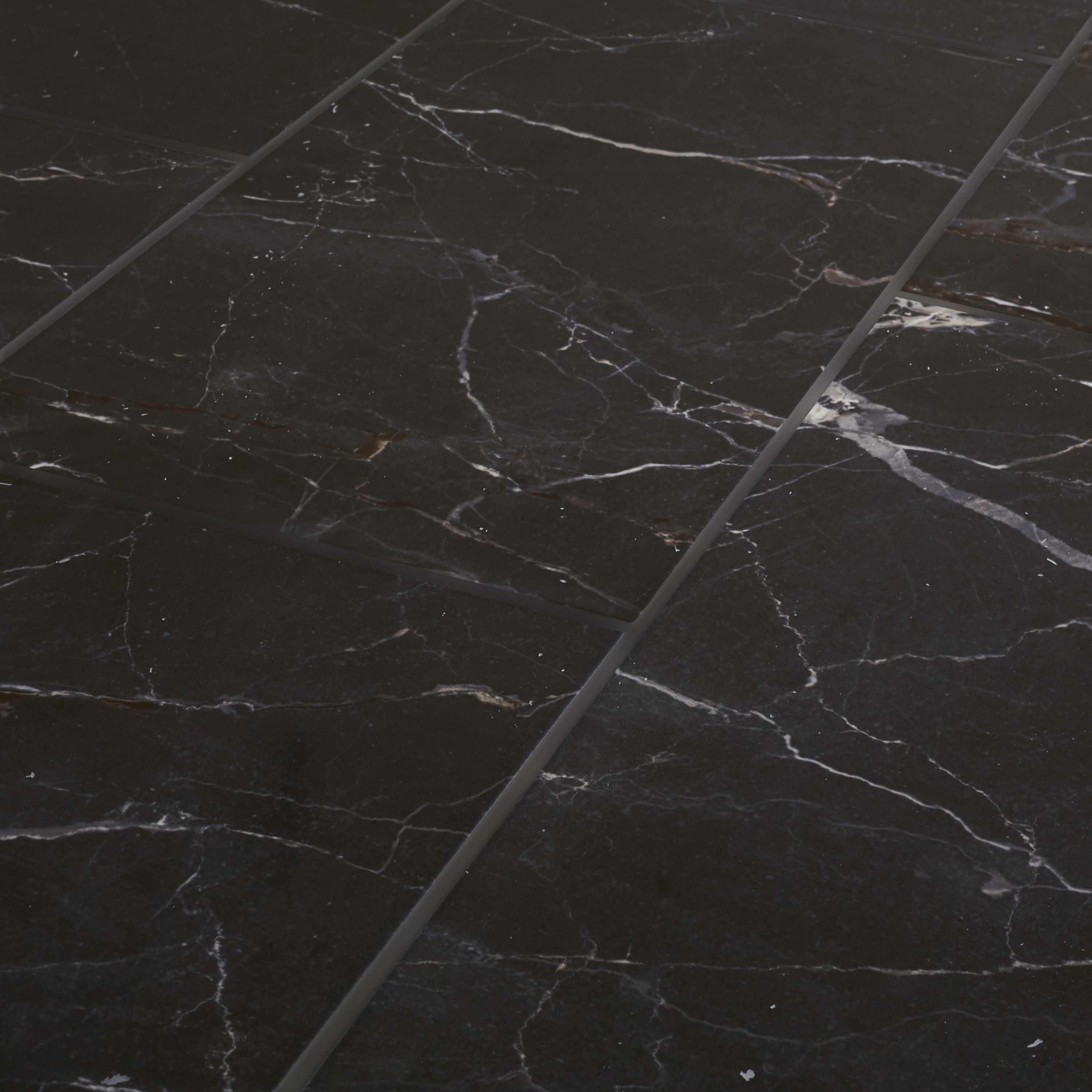 Colours Elegance Black Ceramic Wall & floor Tile - 6