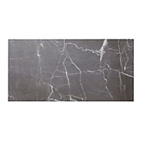 Elegance Grey Gloss Plain Marble effect Ceramic Floor Tile Sample