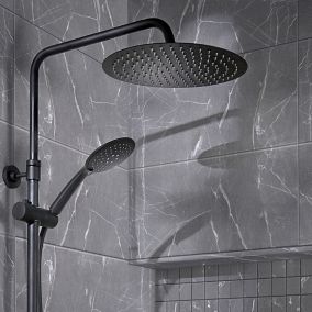 Elegance Grey Marble effect Ceramic Tile, Pack of 7, (L)600mm (W)200mm