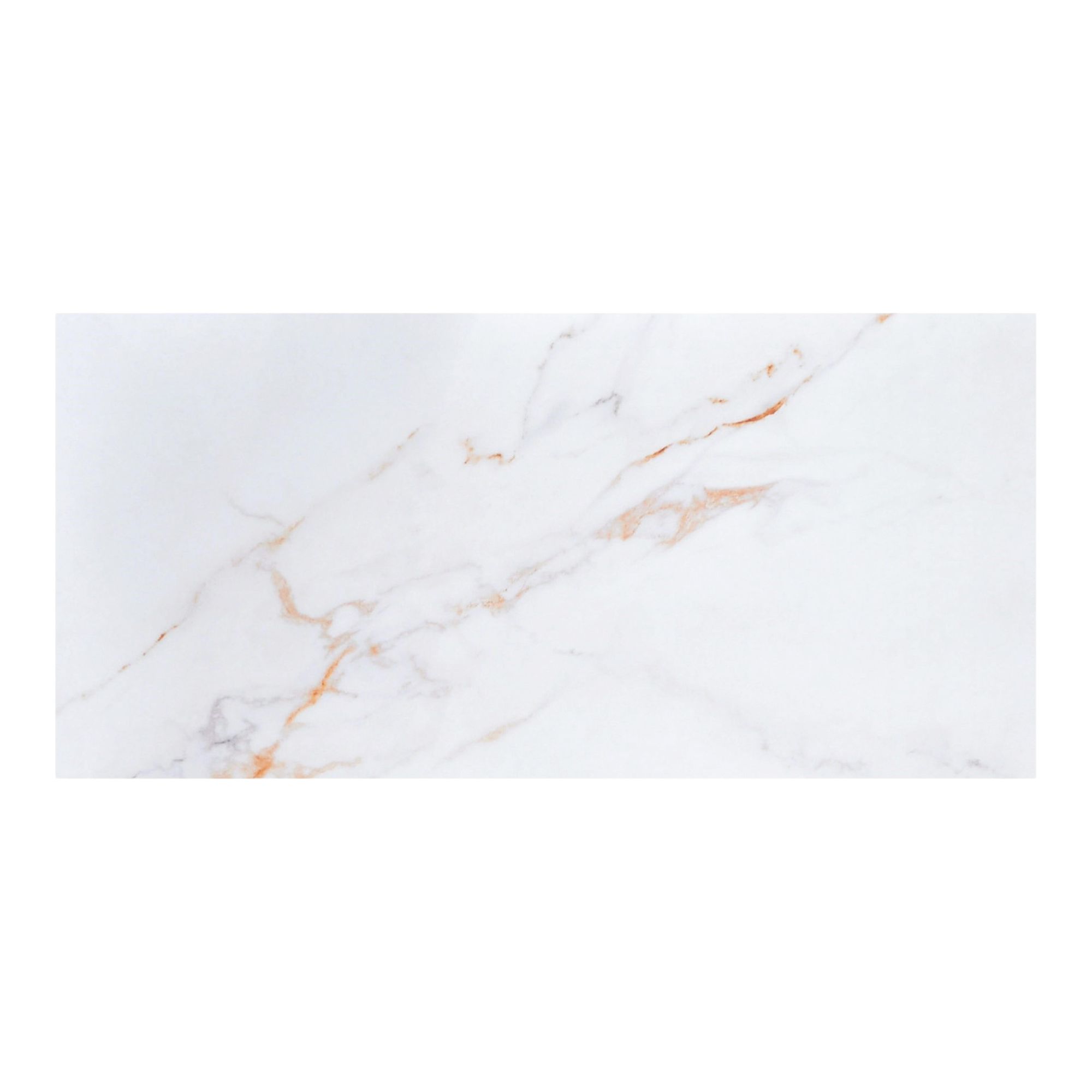 Elegance Marble White & Gold Gloss Marble effect Ceramic Indoor Wall & floor Tile, Pack of 6, (L)600mm (W)300mm
