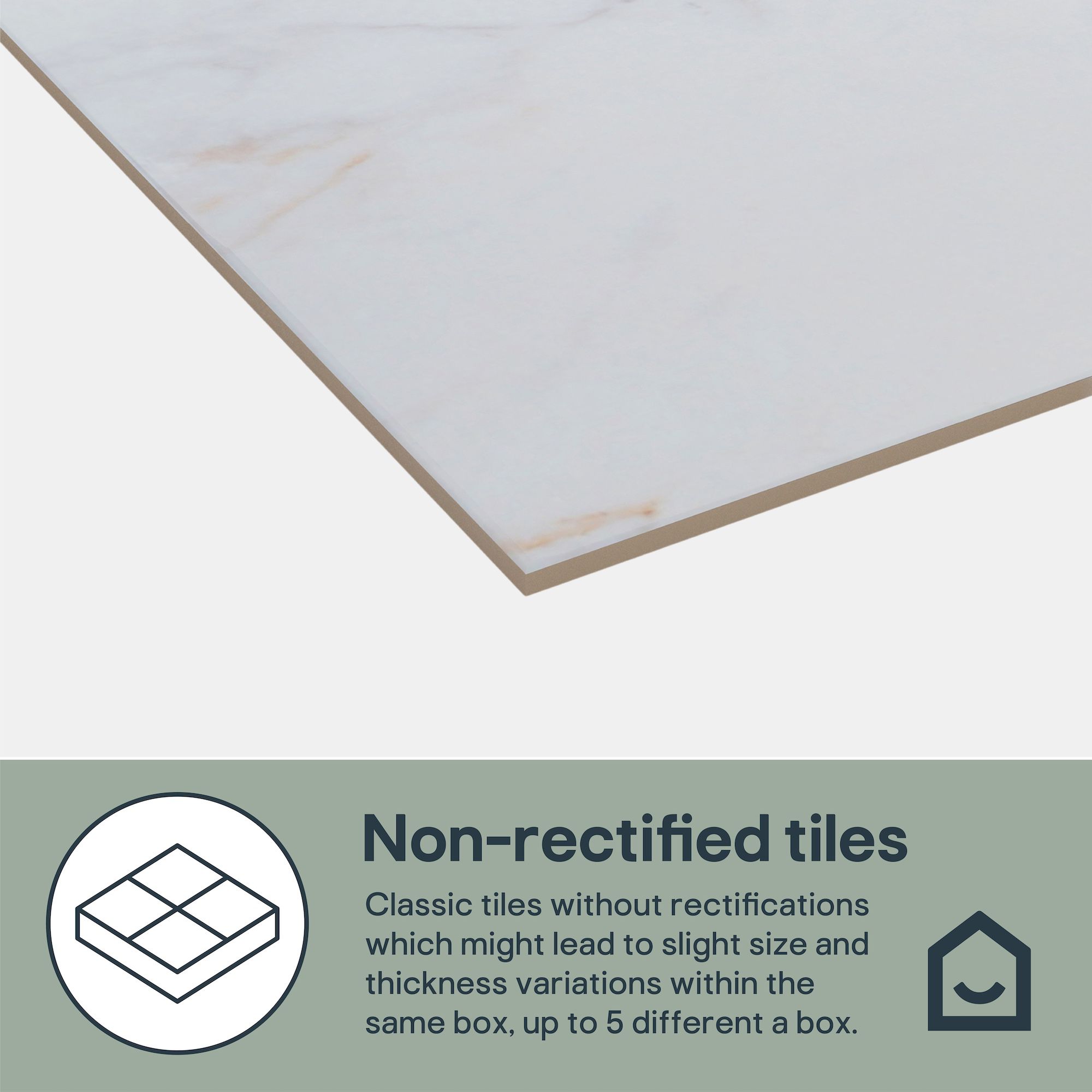 Elegance Marble White & Gold Gloss Marble effect Ceramic Indoor Wall & floor Tile, Pack of 6, (L)600mm (W)300mm