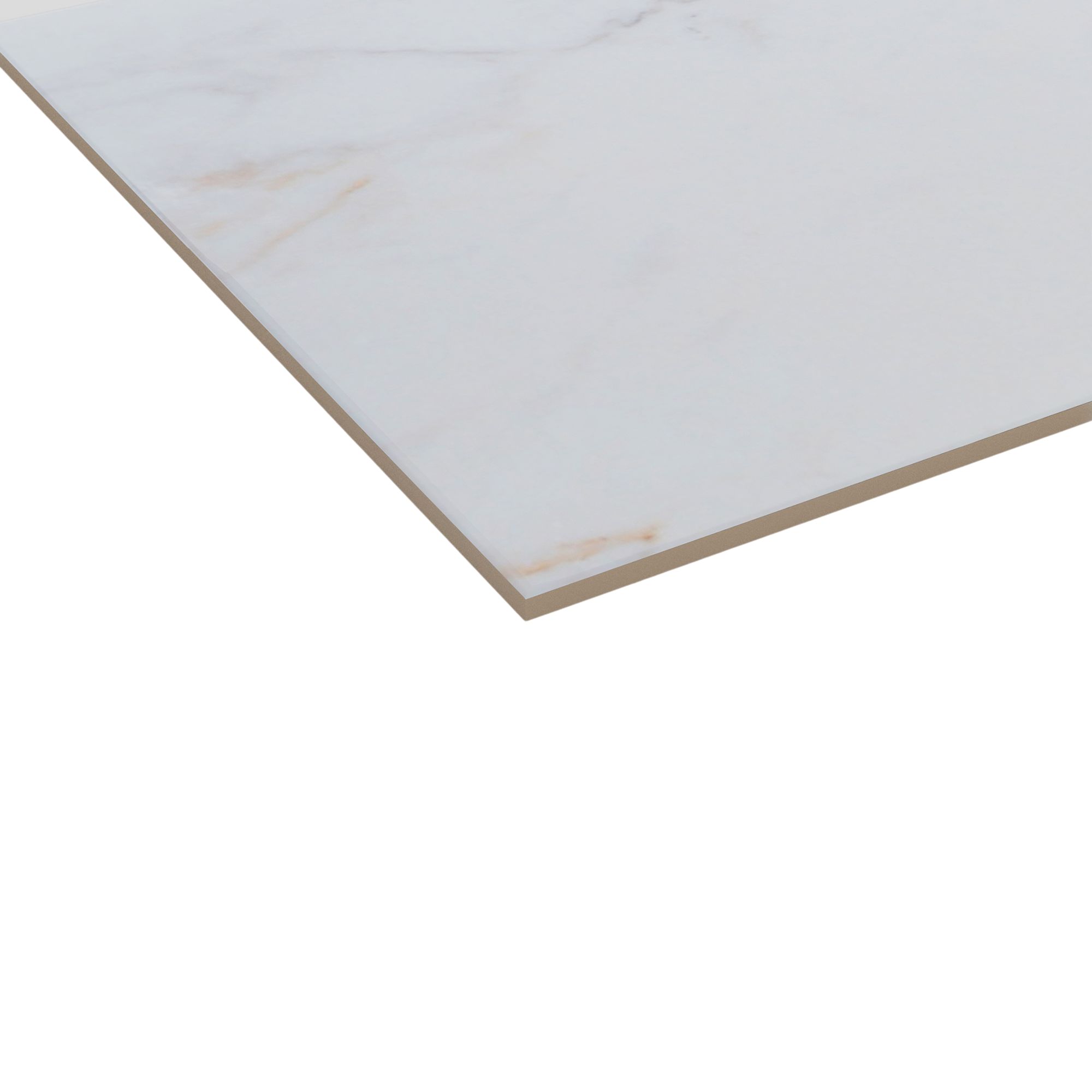 Elegance Marble White & Gold Gloss Marble effect Ceramic Indoor Wall & floor Tile, Pack of 6, (L)600mm (W)300mm