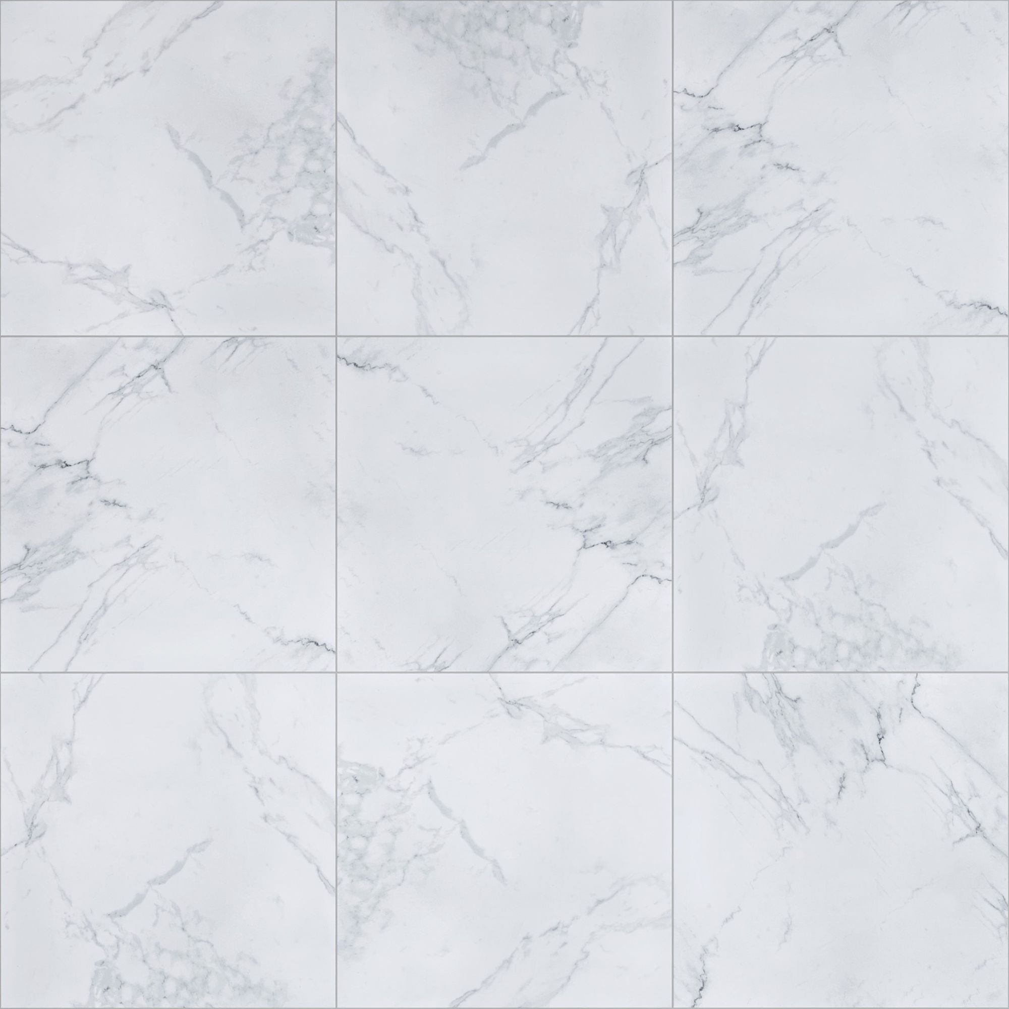 Elegance Marble White & grey Matt Marble effect Porcelain Indoor Wall & floor Tile, Pack of 3, (L)600mm (W)600mm