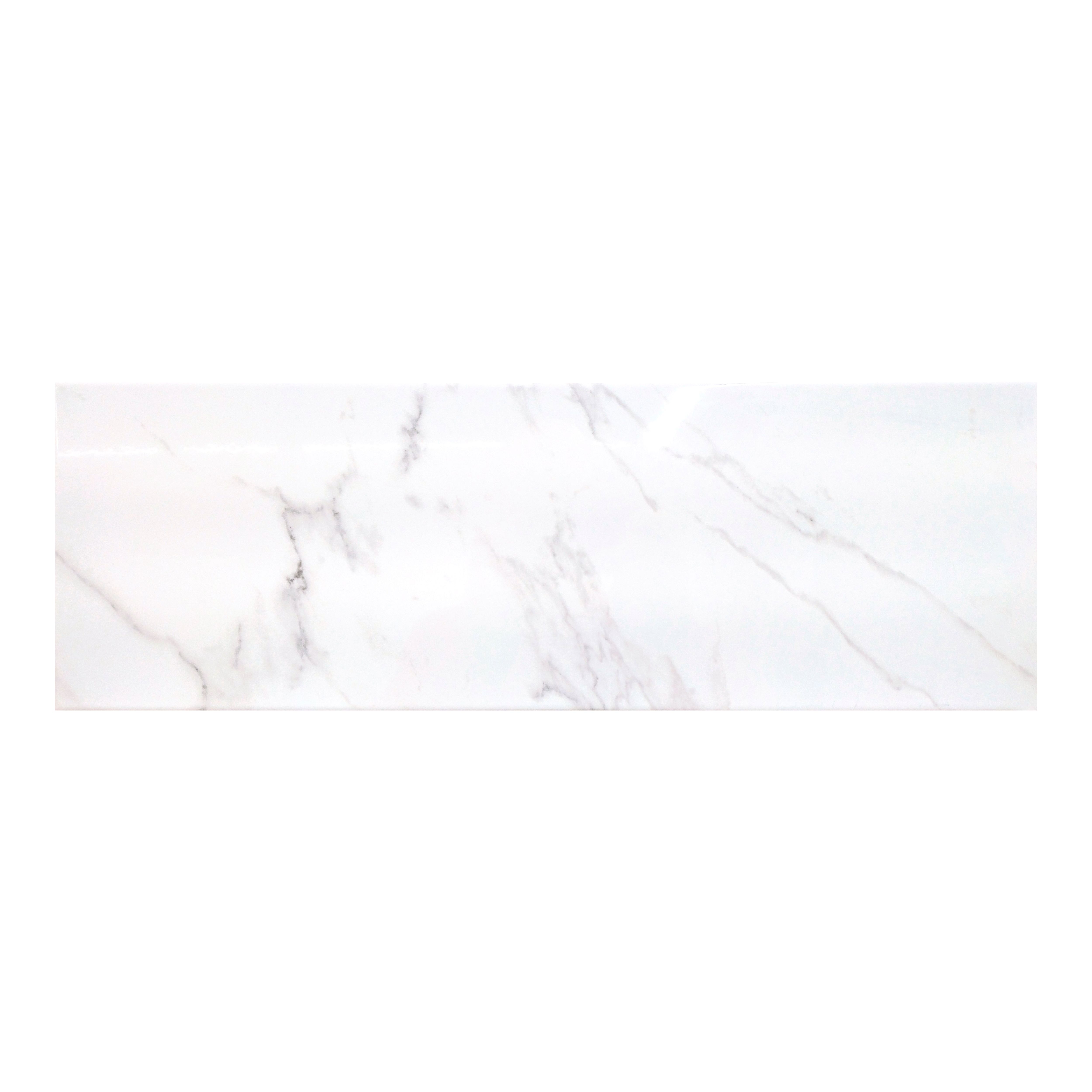 Elegance White Gloss Marble effect Ceramic Indoor Wall Tile Sample