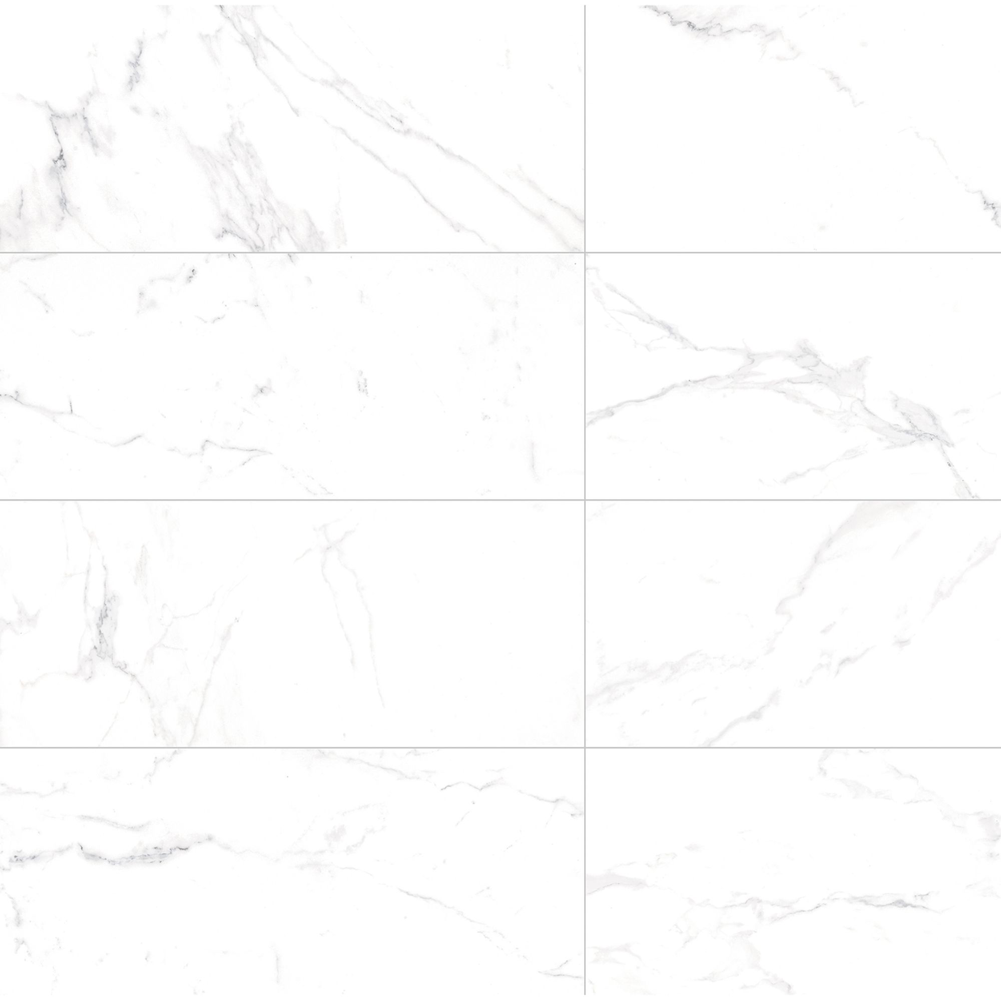 Elegance White Gloss Marble effect Ceramic Indoor Wall Tile Sample