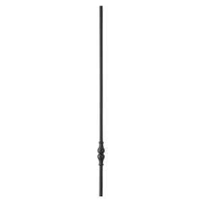 Elements Contemporary Black Metal Staircase baluster (H)805mm (W)30mm, Pack of 3