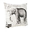 Elephant Black & cream Cushion