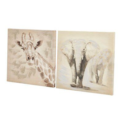 Giraffe and elephant wall 2024 art
