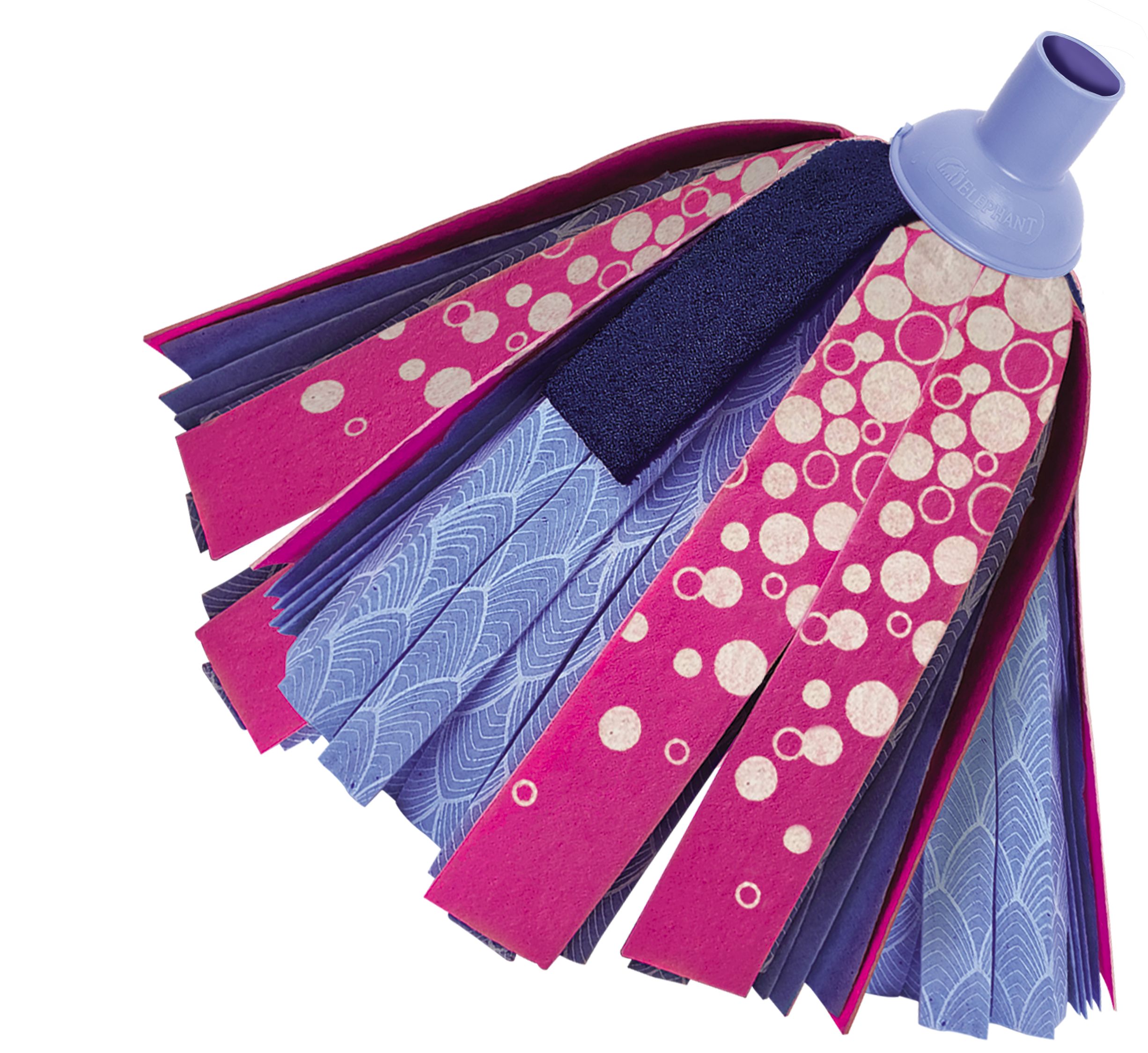 Elephant Mop Blue & pink Synthetic Mop head