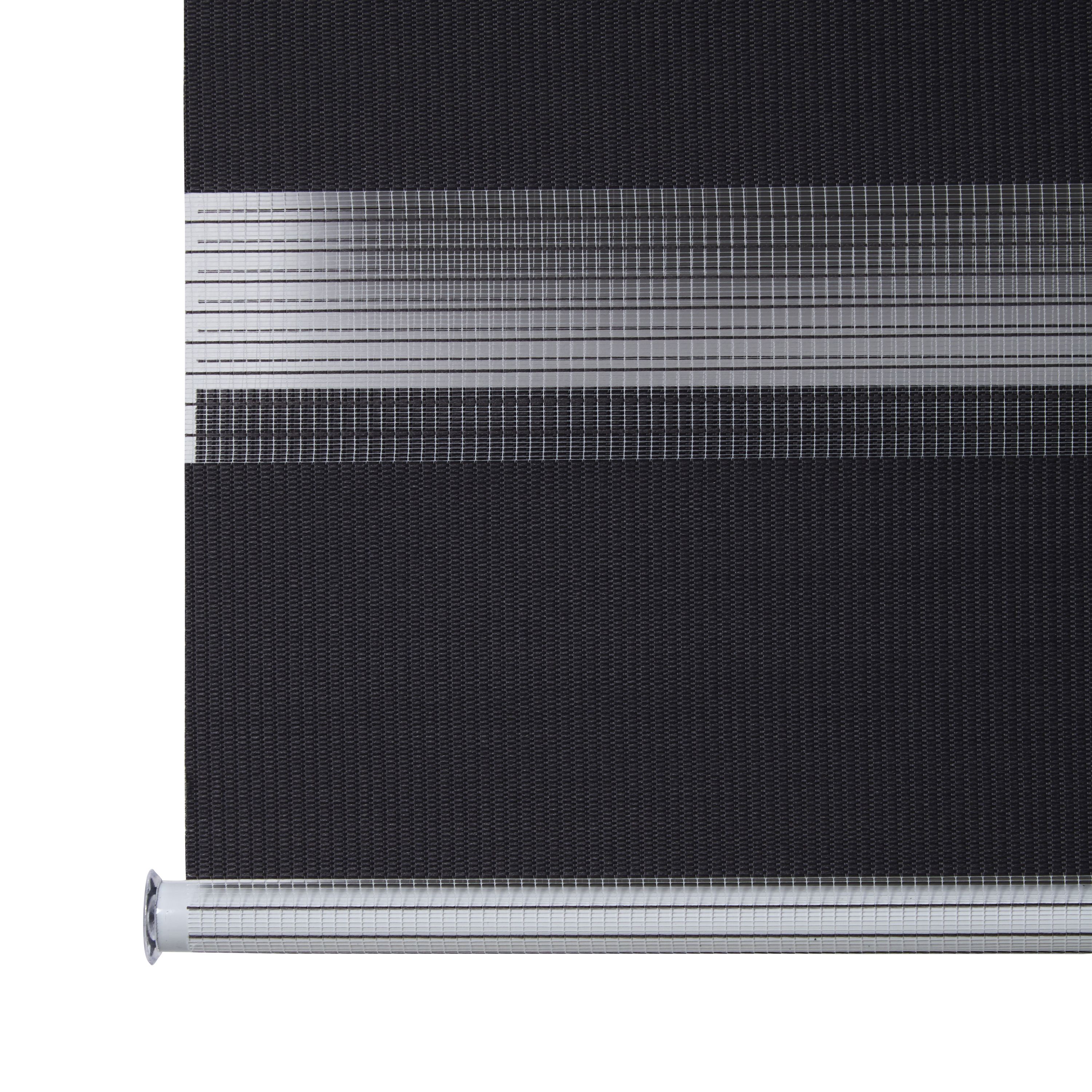 Elin Corded Dark grey Striped Day & night Roller Blind (W)180cm (L)180cm - 5