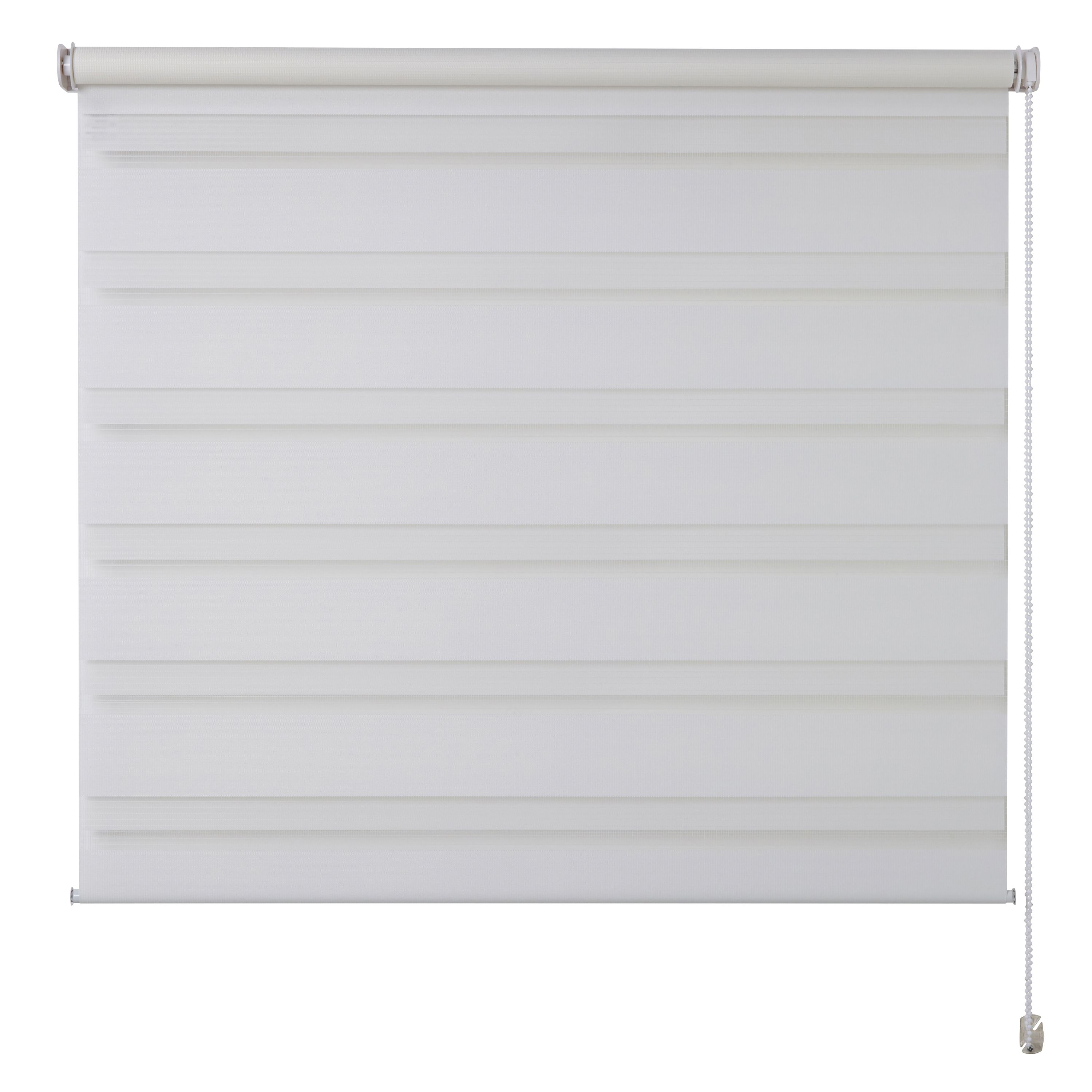 Elin Corded White Striped Day & night Roller Blind (W)120cm (L)180cm