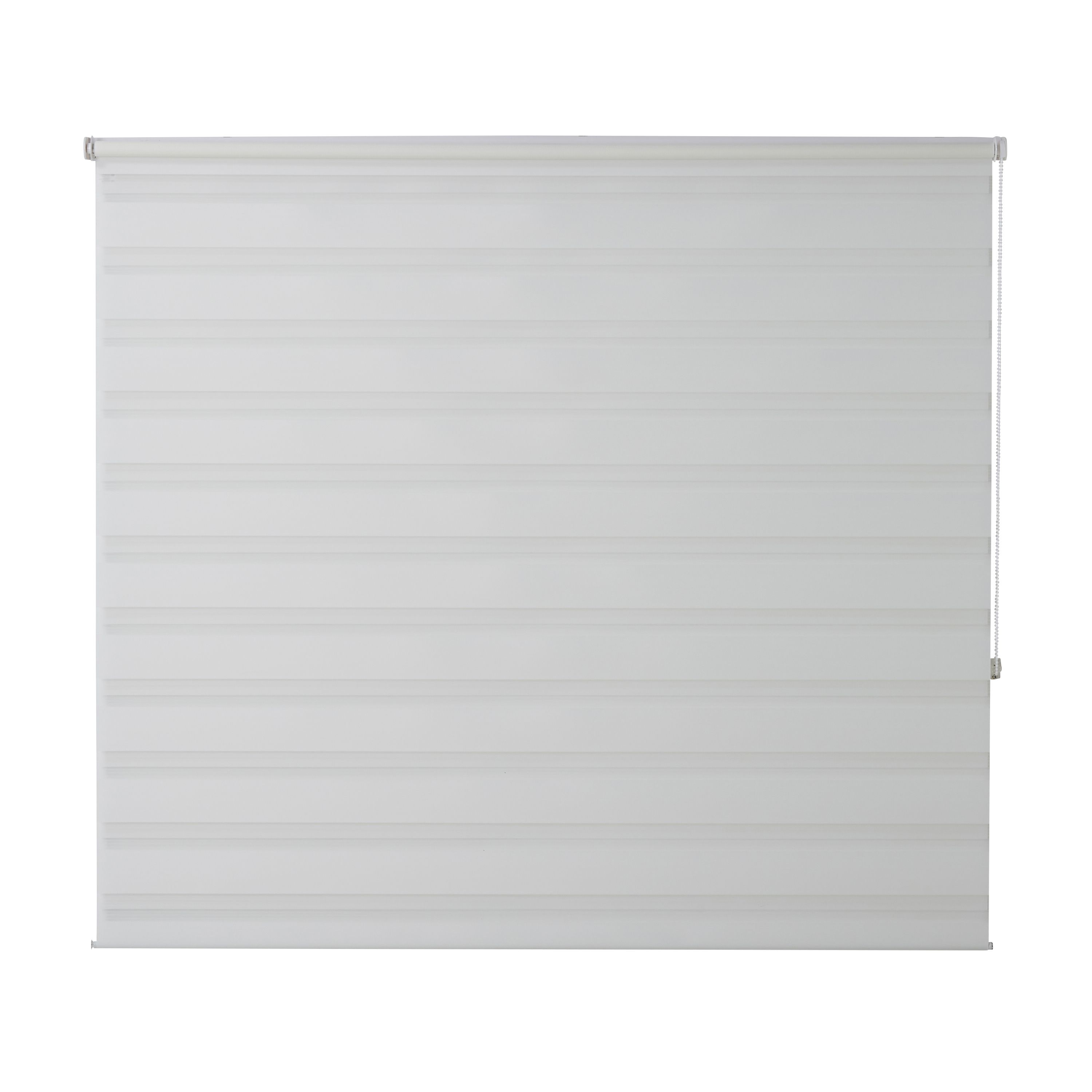 Elin Corded White Striped Day & night Roller Blind (W)160cm (L)180cm