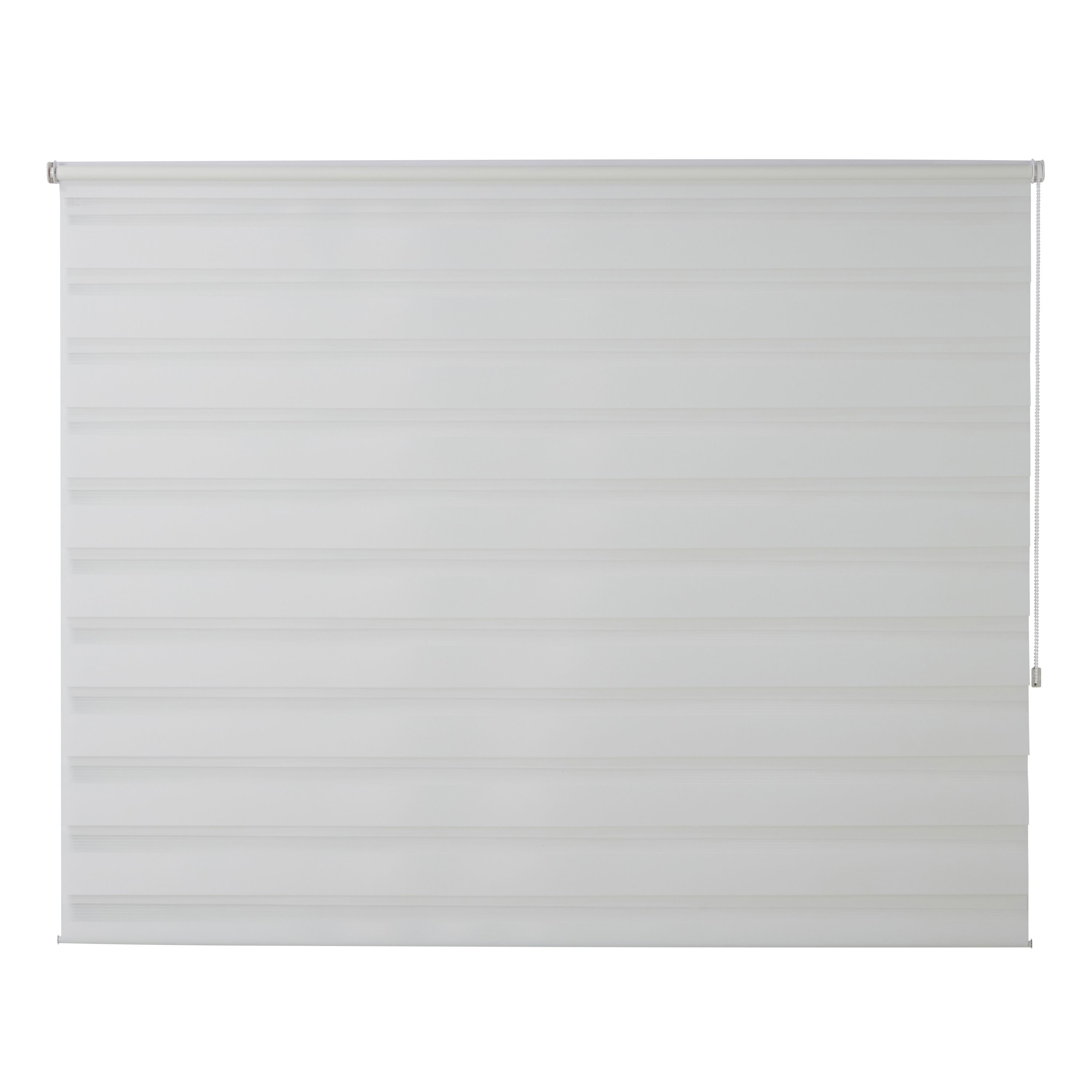 Elin Corded White Striped Day & night Roller Blind (W)180cm (L)180cm