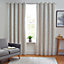 Elisa Ecru Slub Lined Eyelet Curtains (W)117cm (L)137cm, Pair