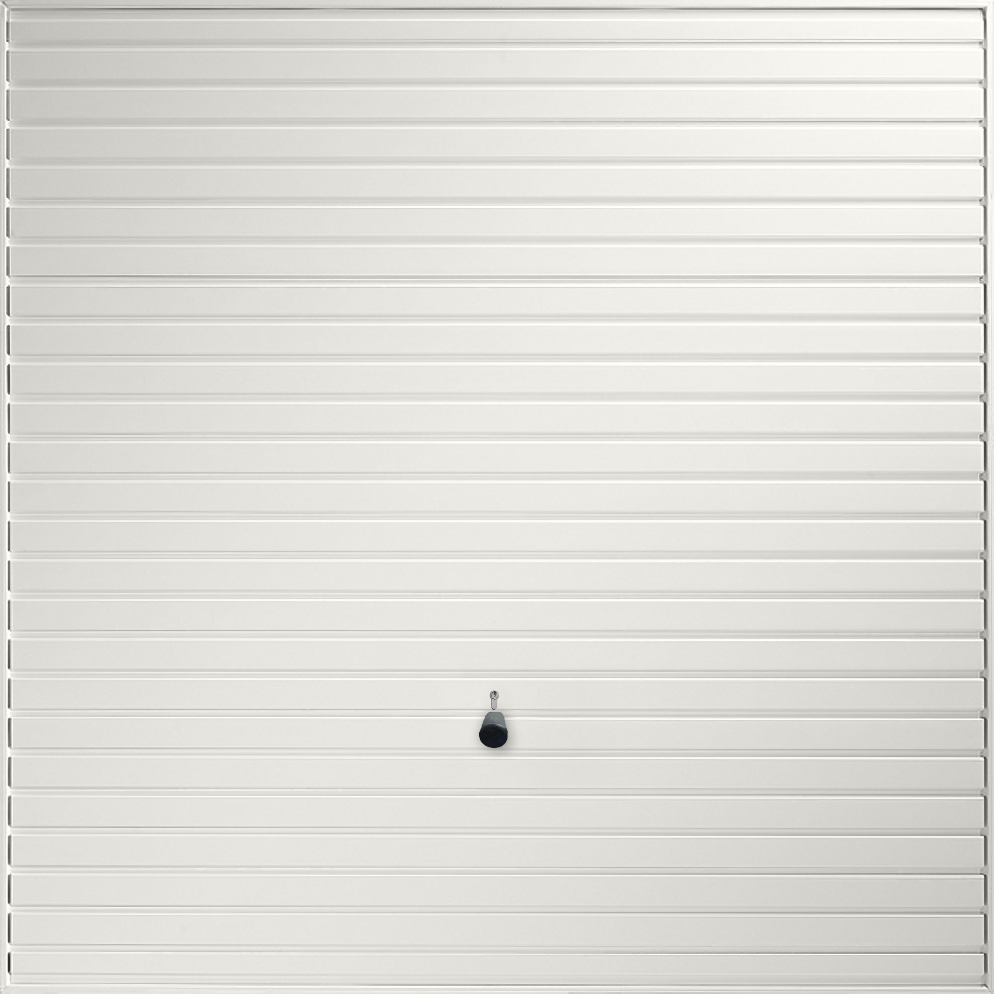 Elizabethan Horizontally ribbed Up & over White Retractable Garage door, (H)2039mm (W)2274mm (T)40mm