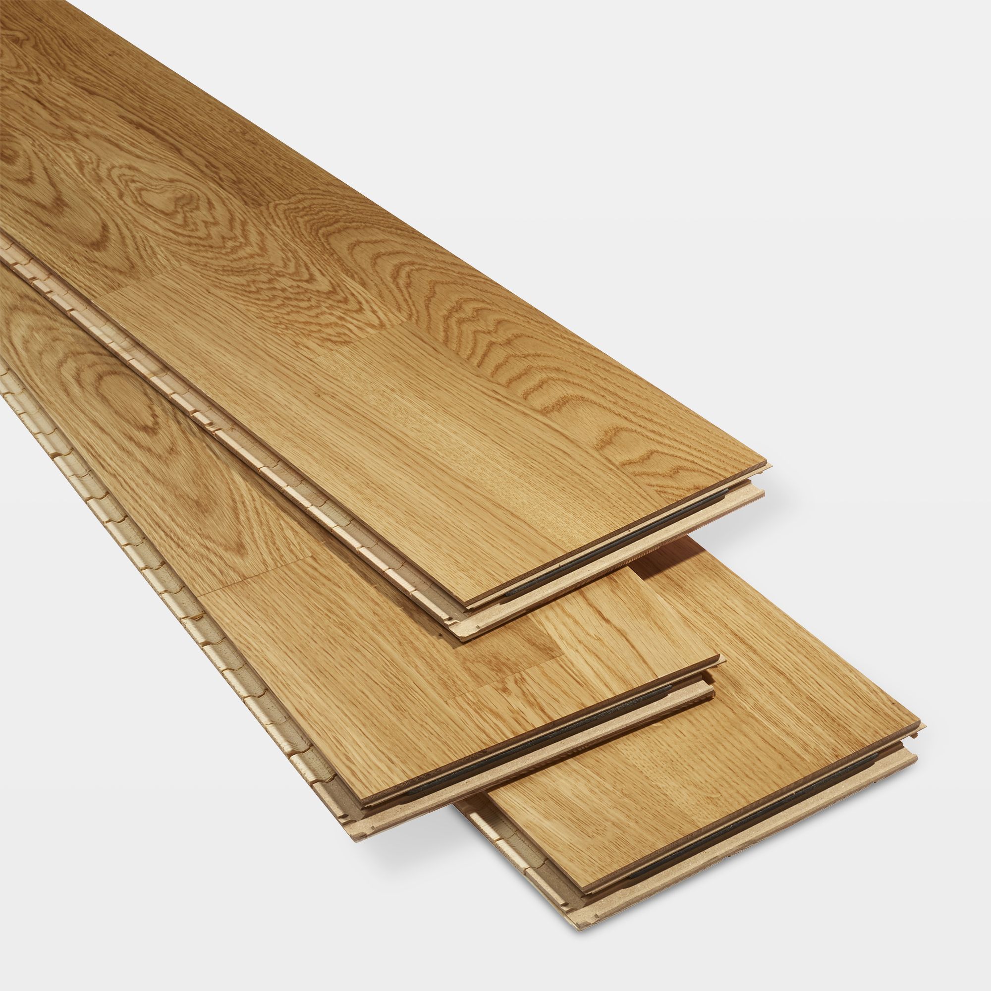 Elkins Natural Oak Engineered Real wood top layer flooring Sample