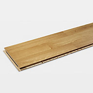 Elkins Natural Oak Real wood top layer Flooring Sample, (W)207mm