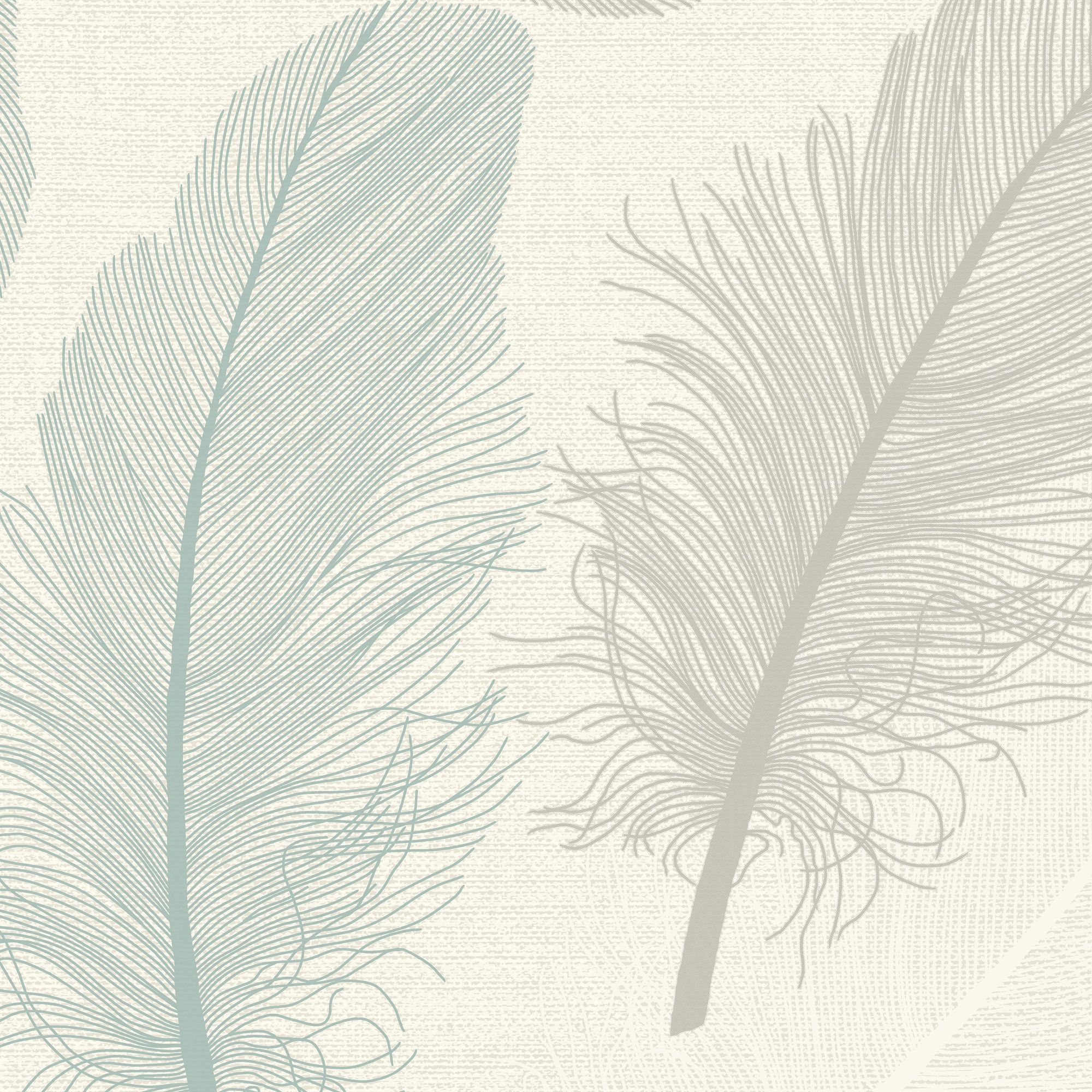 Elstow Teal Feather Textured Wallpaper