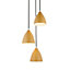 Elway Brushed Steel Brown Chrome effect 3 Lamp LED Ceiling light