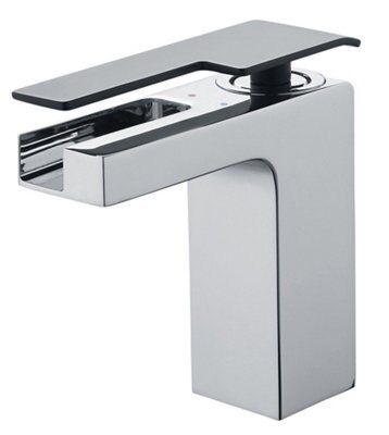 Embley Matt Chrome effect Basin Mono mixer Tap