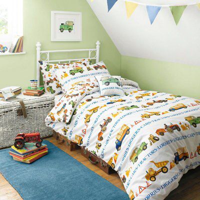 Emma Bridgewater Men at work Multicolour Single Bedding set