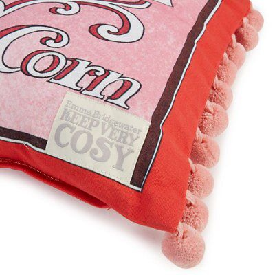 Emma Bridgewater Pink Popcorn Print effect Cushion, (L)30cm x (W)50cm
